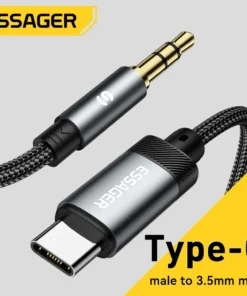 Essager USB C To 3.5mm Aux Jack Adapter Speaker and Headphone 3.5 Mm Aux Audio Splitter Jack 3 5 Cable for iphone Huawei Xiaomi