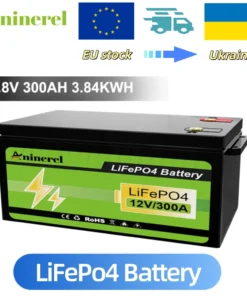 Aninerel 12V 304Ah LiFePO4 Solar Battery – 6000+ Cycles for Home and RV Use