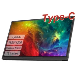 Alternative view of Portable Monitor with 1920x1200 Display and Type-C and Mini HDMI for Gaming and PC Use