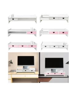 Monitor Stand Riser Computer Heightened Shelf Desktop Organizer Keyboard Storage Monitor Riser Holder for Computer Screen Parts