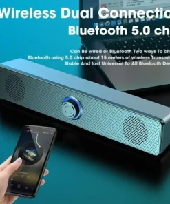 Alternative view of NEW USB Powered PC Soundbar - Wired & Wireless Bluetooth Speaker for TV PC Laptop Gaming Home Theater Surround Audio System Good