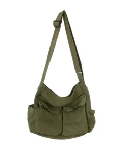 Women's School Messenger Bags For Women Shoulder Ladies Designer Handbag Solid Large Capacity Casual Canvas Shoulder Female Bags