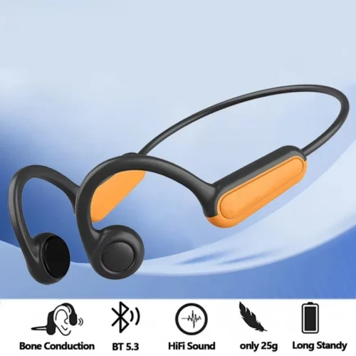 Real Bone Conduction Wireless Sport Headphones with Mic for Running