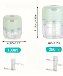 Alternative view of Mini Electric Garlic Chopper - 250ML Portable Vegetable Grinder