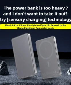 Alternative view of 10,000mAh Thin Wireless Magnetic Power Bank – 20W Fast Charging for MagSafe Compatible with iPhone and Xiaomi