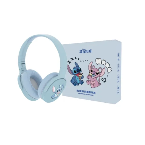 Disney Stitch Wireless Bluetooth Earbuds - HiFi Stereo Over-Ear Headphones for Gaming and Sports