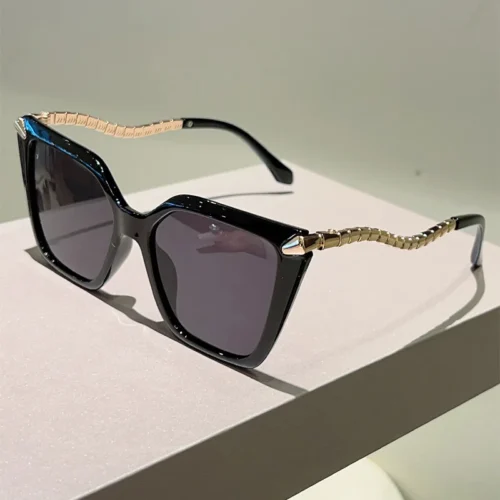 Alternative view of unique alloy snake leg oversized square cat eye sunglasses for women new fashion cat eye sun glasses ladies gradient shades