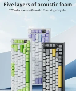 AJAZZ AK820/AK820Pro Mechanical Keyboard TFT Screen Multifunctional Knob Gaming Keyboard Wired/2.4GHz/BT Connect PC Keyboard