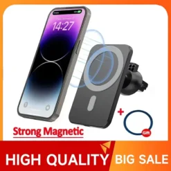 30W Magnetic Wireless Car Charger with Fast Charging for iPhone 16, 15, 14, 13, 12 Pro Max and Mini