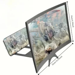 HD Phone Screen Amplifier with Curved Magnifying Holder for Enhanced Movie Viewing Experience