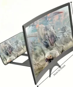 HD Phone Screen Amplifier with Holder 3D Large Magnifier Movie Video Amplifier Screen Smart Phone Magnifying Curved Screen