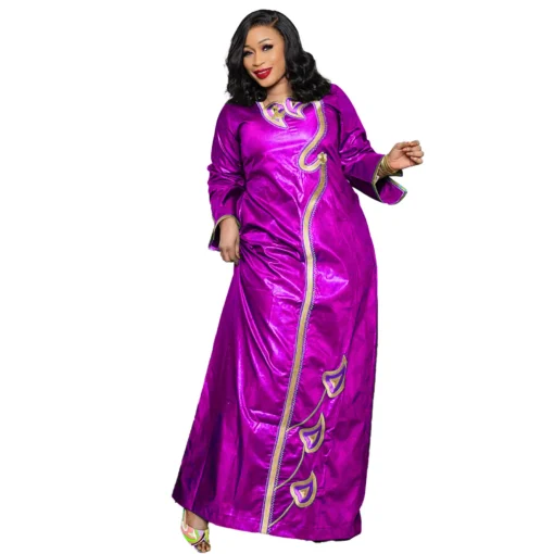 Plus Size Women's Embroidered Elegant Dress for Parties - Image 4
