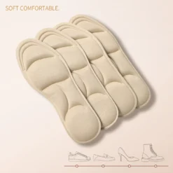 Alternative view of 5D Massage Memory Foam Insoles with Breathable Cushioning for High-Heeled Shoes