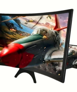 Curved Screen Display 3D HD Mobile Phone Screen Magnifier Movie Video Amplifier Holder Enlarger Smart Phone Magnifying 12 Inch