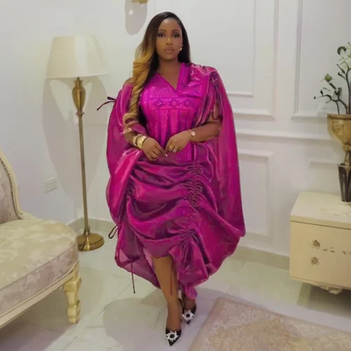 African Plus Size Dashiki Gown Set for Women - Wedding Party Kaftan Dresses