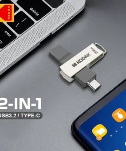 KODAK High-Speed Metal Flash Drive - 64GB / 128GB / 32GB for Smartphones and Laptops