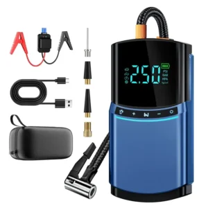 Car Jump Starter and Air Pump with LCD Screen for Vehicle Emergencies