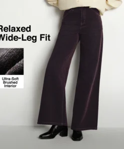 Alternative view of Semir Women's Fleece-Lined Wide Leg Jeans - Retro Cool Style