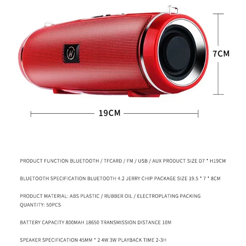 Portable 200W Bluetooth Speaker - Waterproof, HIFI Stereo Sound, FM Radio, TF Card Support - Image 6