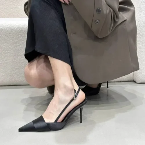 Alternative view of Summer 2024 New Women Pointed Toe High Heels Shoes Outdoor Elegant Sandals Dress Ladies Slingback