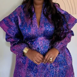 Alternative view of Dashiki & Ankara Kaftan Maxi Dress with Traditional African Prints for Women