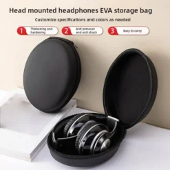 Headphone Carrying Case with Shockproof Design for Travel and Handheld Use