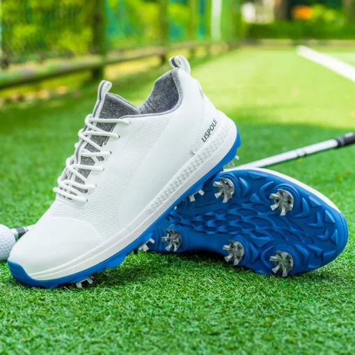 Men's Golf Shoes with Waterproof Design and Non-Slip Spikes - Image 3