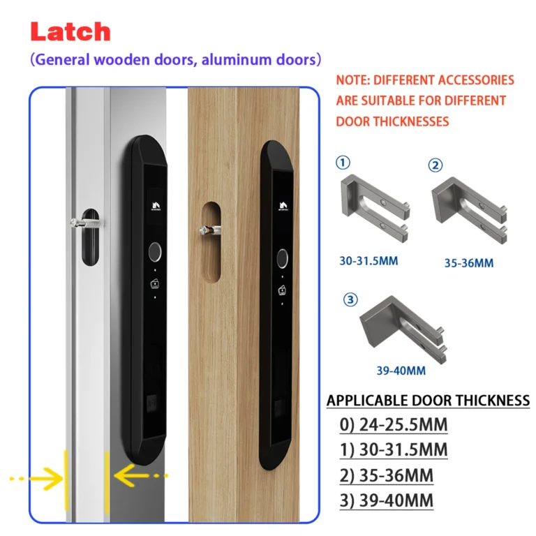 WINFREE Smart Fingerprint Sliding Door Lock with Tuya Bluetooth and Voice Control - Image 3