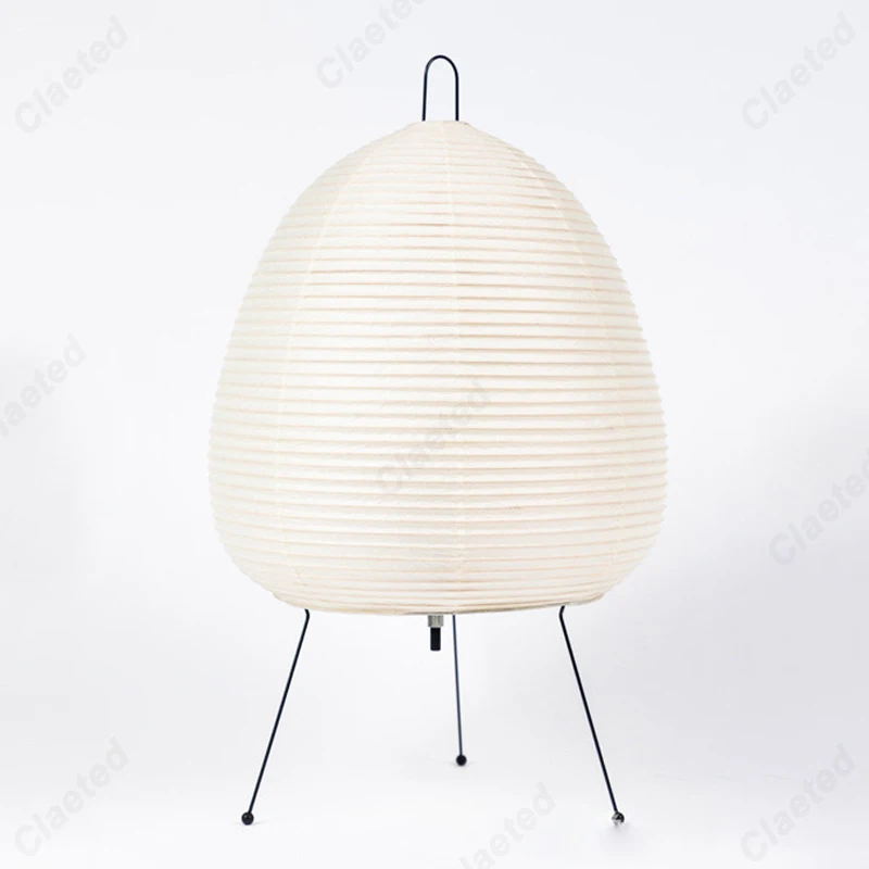 Tripod Rice Paper Table Lamp with LED Light for Bedroom and Office Use - Image 5
