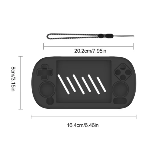 Silicone Case for ANBERNIC RG40XX H Game Console with Shockproof Protection and Lanyard - Image 5