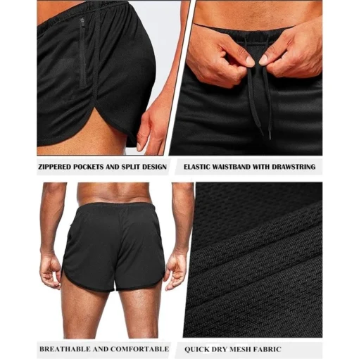 Men's Training Shorts for Beach and Gym Exercise with Jogging and Basketball Features - Image 3