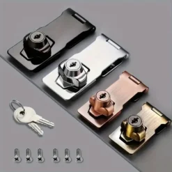 Heavy Duty Locking Hasp with Keys - Reliable Security Solution for Cabinets, Sheds, and Garages