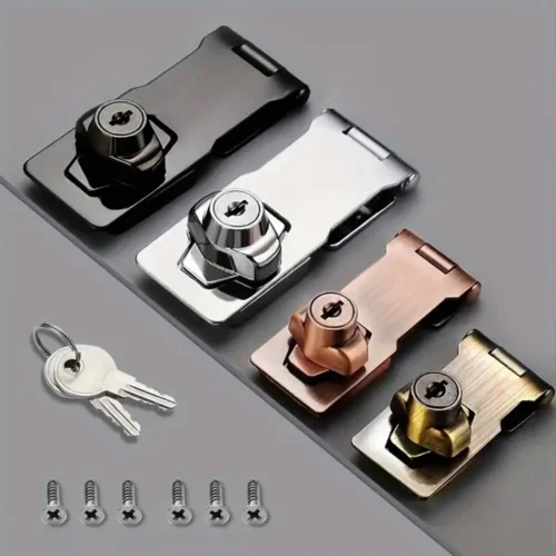 Heavy Duty Locking Hasp with Keys - Secure Storage for Cabinets, Sheds, and Garages