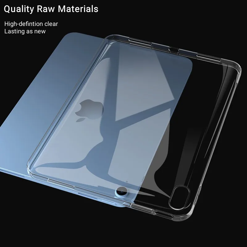 Ultra Thin Transparent Protective Case for iPad A16 10th, Air 5/4, Pro 11 - Soft Silicone Cover - Image 6