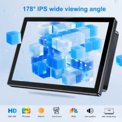Alternative view of 8-Inch Raspberry Pi Touch Screen Monitor with HDMI & USB, 1280x800 Resolution, Built-In Fans and Speaker