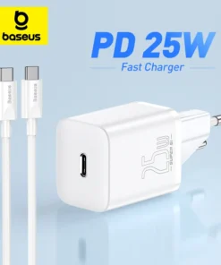 Baseus USB C Charger 25W Support Type C PD Fast Charging Portable Phone Charger For iPhone 15 14 13 Pro Max Samsung S22 Tablet