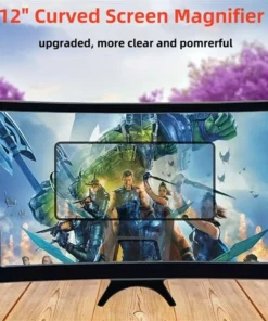 Alternative view of New 3D HD Magnifier 12 Inch Large Screen Amplifier Curved Screen Mobile Phone Screen Magnifier Smartphone Video Amplifier Holder