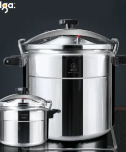 Alternative view of Large-Capacity Commercial Pressure Cooker - Gas and Induction Compatible, Safety Features