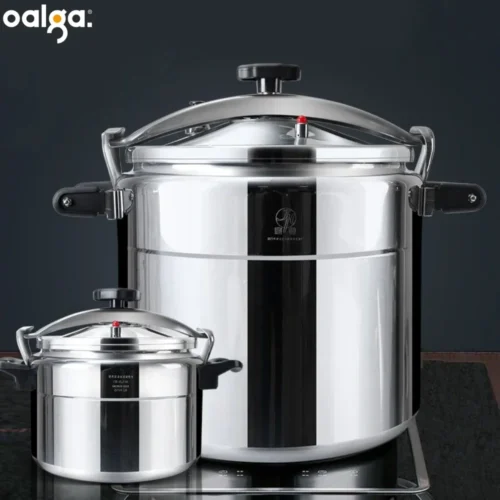 Alternative view of Large-Capacity Commercial Pressure Cooker - Gas and Induction Compatible, Safety Features