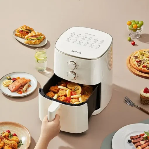 Large Capacity Air Fryer with Oil-Free Cooking and Steam Function for Healthy Meal Prep - Image 4