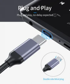 Alternative view of NNBILI 2in1 1in1 USB Type C to 3.5mm Headphone Audio Aux jack Adapter PD 60W Fast Charging Cable for iPhone 15 Samsung Xiaomi