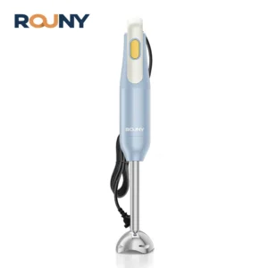 Handheld Immersion Blender with Stainless Steel Blades in Light Blue