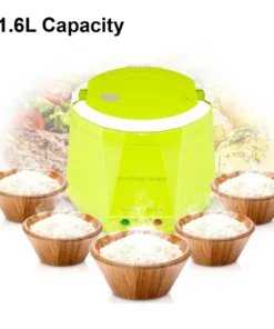 Alternative view of Portable 1.6L Car Rice Cooker - Multi-Function Electric Lunch Box with Automatic Keep Warm Function (12V/24V)