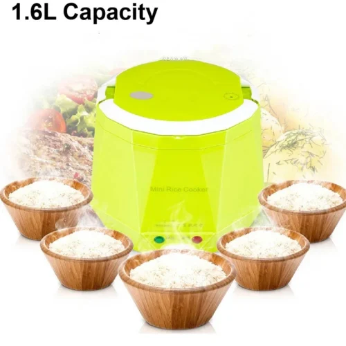 Alternative view of Portable 1.6L Car Rice Cooker - Multi-Function Electric Lunch Box with Automatic Keep Warm Function (12V/24V)