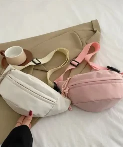 Alternative view of Women's Chest Bag Waterproof Hiking Bag Handbags Ladies Canvas Crossbody Bags Solid Color Women Sling Waist Pack