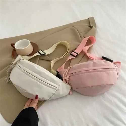 Alternative view of Women's Chest Bag Waterproof Hiking Bag Handbags Ladies Canvas Crossbody Bags Solid Color Women Sling Waist Pack