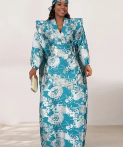 Traditional African Dashiki Maxi Dress for Women - Ankara Gown and Kaftan