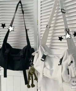 Canvas Crossbody Bags for Women Youth Men Fashion Casual Large Capacity Handbags Shoulder Bags Solid Color Ladies Messenger Bag