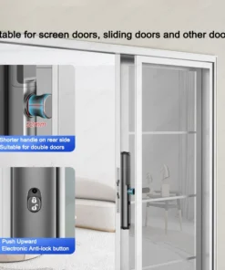 Alternative view of Slim Waterproof Smart Lock - 2.8CM, Fingerprint and Password Access, Compatible with TTlock App and Alexa