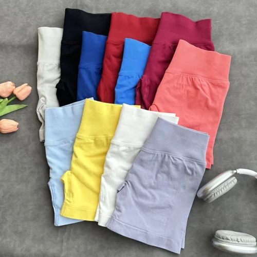 Alternative view of Women's High-Waisted Seamless Fitness Shorts - Tummy Control, Butt-Lifting, Breathable for Yoga